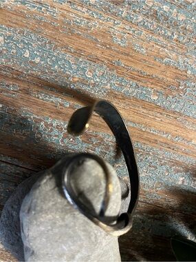 Men’s heavy iron forged handmade twisted for open cuff bracelet